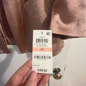 New with Tags INC International Concepts Pink Satin Blouse